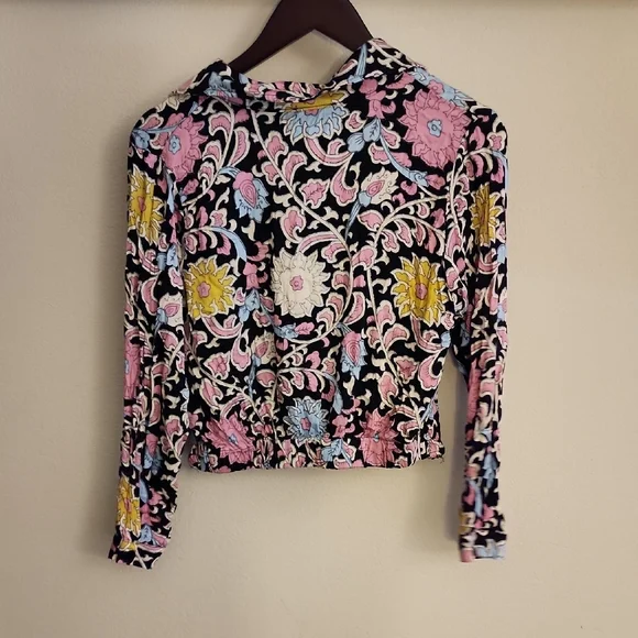 Cynthia Rowley Vibrant Floral Crop Top - Picture 5 of 5